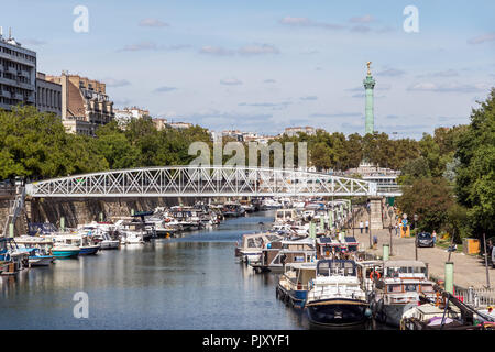 Canal Saint Martin - Paris Banque D'Images