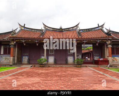 Entrée du temple de Confucius à Tainan, Taiwan. L'architecture traditionnelle chinoise. Banque D'Images