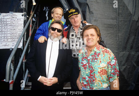 Beach Boys (l-r) : Carl Wilson, Alan Jardine, Mike Love, Bruce Johnston le 29.06.1991 à Dinkelsbühl. Dans le monde d'utilisation | Banque D'Images