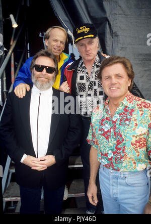 Beach Boys (l-r) : Carl Wilson, Alan Jardine, Mike Love, Bruce Johnston le 29.06.1991 à Dinkelsbühl. Dans le monde d'utilisation | Banque D'Images