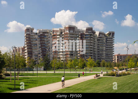 Daniel Libeskind, CityLife, résidences d'habitation durable, Milan, Italie 2004, vue extérieure Banque D'Images