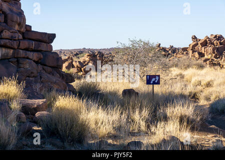 La Namibie Playground Giants rocks l'été du désert Banque D'Images