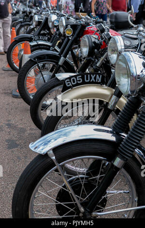 9 septembre 2018 - Des milliers de motards ont pris la route pour leur assemblée annuelle ''Londres à Brighton Burn Up'' ride event. Ils partirent de l'Ace café à Londres et est descendu sur le front de mer de Brighton où les motos de tous les temps et les styles étaient sur l'affichage Crédit : Matt Duckett/IMAGESLIVE/ZUMA/Alamy Fil Live News Banque D'Images