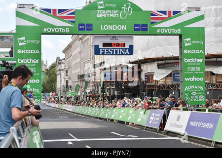 Londres, Royaume-Uni. 9 septembre 2018. Une vue générale de Départ / arrivée de l'Étape 8 - la scène londonienne au cours de 2018 l'énergie OVO Tour of Britain - Étape 8 : la scène londonienne le Dimanche, Septembre 09, 2018, London England : Crédit : Taka Wu/Alamy Live News Banque D'Images