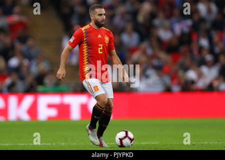 Londres, Royaume-Uni. 8e Sept 2018. Dani Carvajal de l'Espagne - France/Espagne, Ligue des Nations Unies de l'UEFA - Groupe A4, au stade de Wembley, Londres - 8 septembre 2018 Crédit : Richard Calver/Alamy Live News Banque D'Images