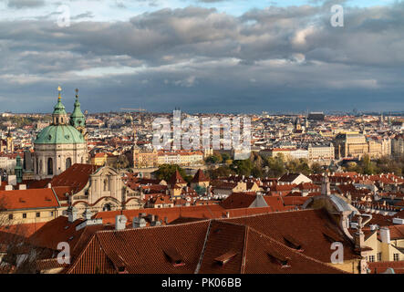 Vue aérienne de Prague Banque D'Images