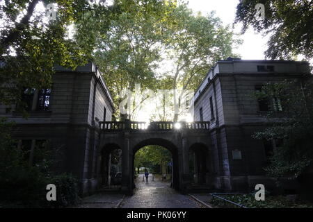 Von der alten Garten ist eine kleine grüne Oase en tilleul, Hannover, Deutschland.Von Alten Garten en tilleul, Hanovre, Allemagne. Banque D'Images