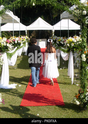 Le mariage, demoiselle d'honneur et Nanny, São Paulo, Brésil São Paulo Banque D'Images