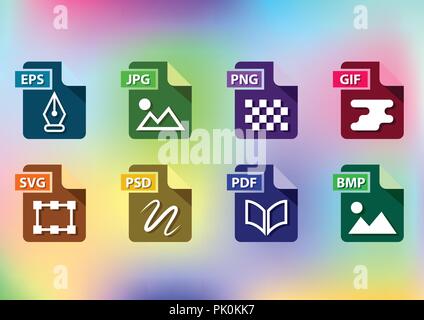 Conception de fichiers numériques vector icône format Illustration de Vecteur