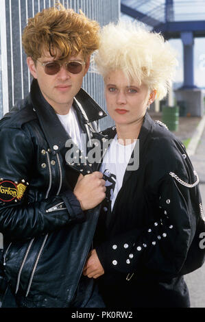 Thompson Twins (l-r) : Tom Bailey, Alannah Currie sur 06.06.1987 à Nürburg. Dans le monde d'utilisation | Banque D'Images