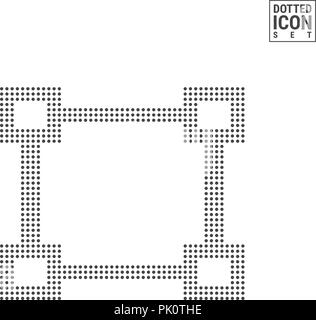 De quatre rectangles Icône pointillée isolé sur fond blanc. Illustration Vecteur de redimensionnement ou modèle. Peut être utilisé pour la publicité, l'interface utilisateur Web et mobile. Illustration de Vecteur