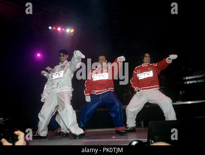 Backstreet Boys (l-r) : Alexander James McLean, Howie Dorough, Kevin Richardson sur 19.02.1997 à Nürnberg / Nuremberg. Dans le monde d'utilisation | Banque D'Images