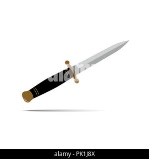 Sharp dagger knife isolated vector illustration EPS10 Illustration de Vecteur