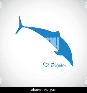 Blue dolphin icône sauts vector illustration EPS10 Illustration de Vecteur