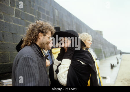 (L-r) : Michael Cretu, Sandra Lauer sur 09.10.1988 à Saint-Malo. Dans le monde d'utilisation | Banque D'Images