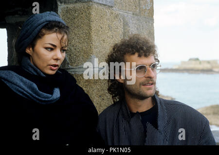 (L-r) : Sandra Lauer, Michael Cretu sur 09.10.1988 à Saint-Malo. Dans le monde d'utilisation | Banque D'Images
