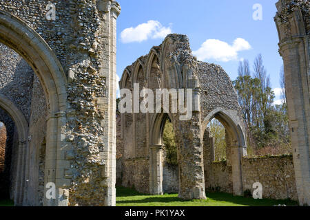 Les ruines de l'abbaye de Creake, North Creake près de Fakenham, Norfolk, Royaume-Uni Banque D'Images