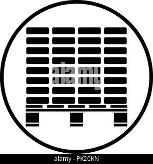 La construction de l'icône palette . Cercle mince de conception. Vector illustration. Illustration de Vecteur