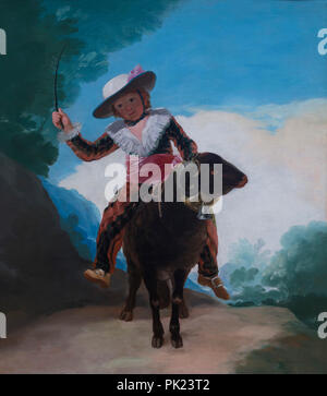 Garçon sur un Ram, Francisco Goya, 1786-1787, Art Institute of Chicago, Chicago, Illinois, USA, Amérique du Nord, Banque D'Images