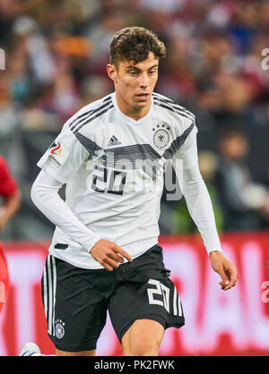 Allemagne - Pérou, Berlin, Sept 09, 2018 HAVERTZ Kai, DFB 20 demi-taille, portrait, ALLEMAGNE - PÉROU 2-1 Important : DFB règlement interdit toute utilisation des photographies comme des séquences d'images et/ou quasi-vidéo. Match amical de football, saison 2018/2019, test, 09 septembre 2018, Berlin, Allemagne. © Peter Schatz / Alamy Live News Banque D'Images