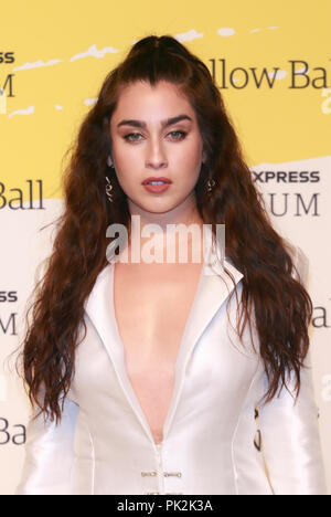 Brooklyn, NY, USA. 10 Sep, 2018. Lauren Jauregui à la balle jaune au Brooklyn Museum de New York le 10 septembre 2018. Crédit : Diego Corredor Punch/media/Alamy Live News Banque D'Images