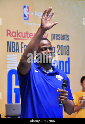 Les Golden State Warriors, Draymond Green, le 8 septembre 2018, Tokyo, Japon : Golden State Warriors avant Draymond Green assiste à la réunion à l'Ventilateur NBA Rakuten Crimson house à Tokyo, Japon, le 8 septembre 2018. Credit : AFLO/Alamy Live News Banque D'Images