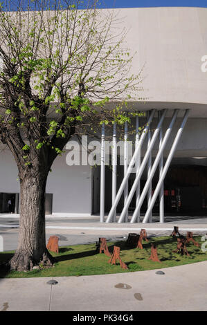 L'Italie, Lazio, Rome, MAXXI, architecture détails & plaza. Banque D'Images