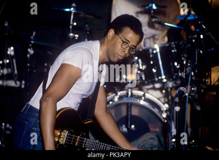 Animal Logic (Stanley Clarke) sur 29.05.1989 à München / Munich. Dans le monde d'utilisation | Banque D'Images