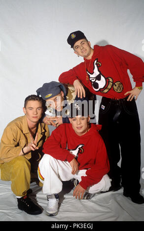 East 17 (l-r) : Tony Mortimer, Brian Harvey, John Hendy, Terry Coldwell sur 30.10.1992. Dans le monde d'utilisation | Banque D'Images