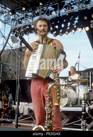 Hans-Jürgen Buchner (Haindling) sur 26.07.1986 dans Burglengenfeld. Dans le monde d'utilisation | Banque D'Images