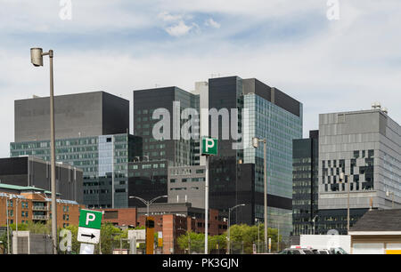 Dans les gratte-ciels du centre-ville de Montréal, au Québec, Canada Banque D'Images