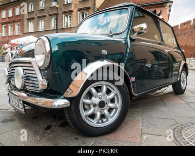 Mini Cooper, Vieille Ville, Varsovie, Pologne Banque D'Images