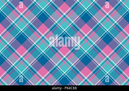 Baby Girl pink plaid couleur pastel modèle homogène. Vector illustration. Illustration de Vecteur