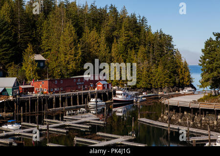 Rundgang durch das idylllische Telegraph Cove Banque D'Images