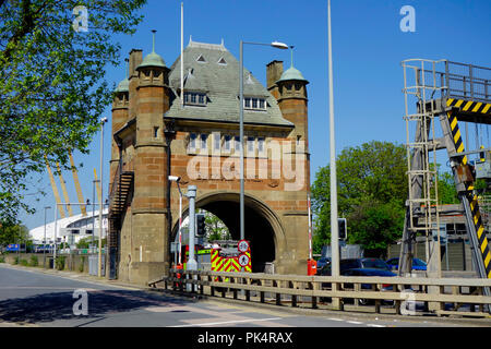 Entrée sud du tunnel de Blackwall. Banque D'Images