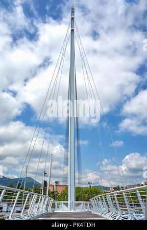 Pont suspendu dans le port de La Spezia Ligurie Italie Banque D'Images