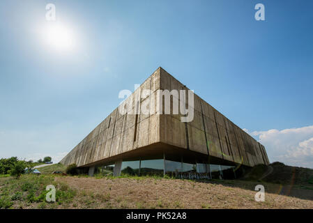 Vallée de l'aco Musée d'art et d'archéologie par les architectes Pedro Tiago Pimentel et Camilo Rebelo. Vila Nova de Foz Côa, Alto Douro. Portugal Banque D'Images