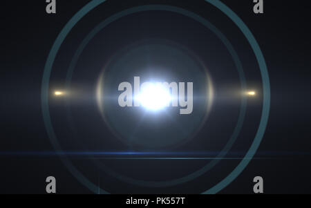 Effets de lens flare solaire.Abstract circle lens flare numérique , lens flare, fuites de lumière , Résumé de fond de page Banque D'Images