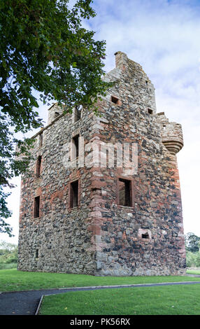 Tour Greenknowe, Gordon, Scottish Borders UK. Atrributed à James Seton, 1581. Banque D'Images