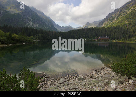 Popradske pleso, Hautes Tatras, Slovaquie Banque D'Images