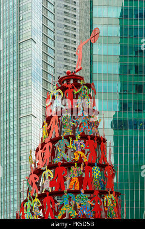 Singapour, l'élan, sculpture réalisée par David Gerstein et situé à Finlayson Green Banque D'Images