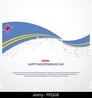 Aruba Joyeuse fête de l'indépendance Historique Illustration de Vecteur