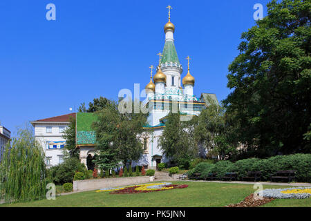 L'Église orthodoxe de l'église de St Nicolas l'Église russe Miracle-Maker - aka (1914) de Sofia, Bulgarie Banque D'Images