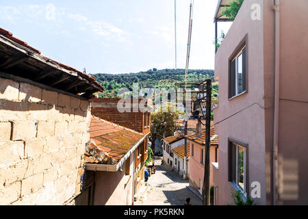 BURSA, TURQUIE - 01 septembre 2018 : : Tirilye est historique village de Mudanya, Bursa. Banque D'Images