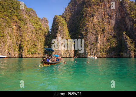 Lagon Pileh sur Koh Phi Phi Island Banque D'Images