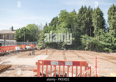 La préparation du site à l'hôpital Velindre Cardiff pour le nouveau centre de soutien de la vie Maggies pour les victimes du cancer et leurs familles Banque D'Images