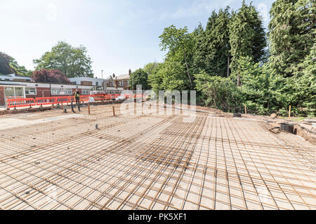 La préparation du site à l'hôpital Velindre Cardiff pour le nouveau centre de soutien de la vie Maggies pour les victimes du cancer et leurs familles Banque D'Images