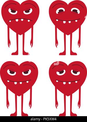 Émoticônes.coeur coeur Emoji vector illustration. Illustration de Vecteur