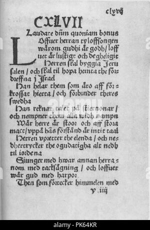 Bibelöversättningarna av år 1536 bande I 361. Banque D'Images