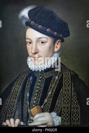 Fondation Bemberg Toulouse - Portrait de Charles IX - François Clouet - Inv.1012. Banque D'Images